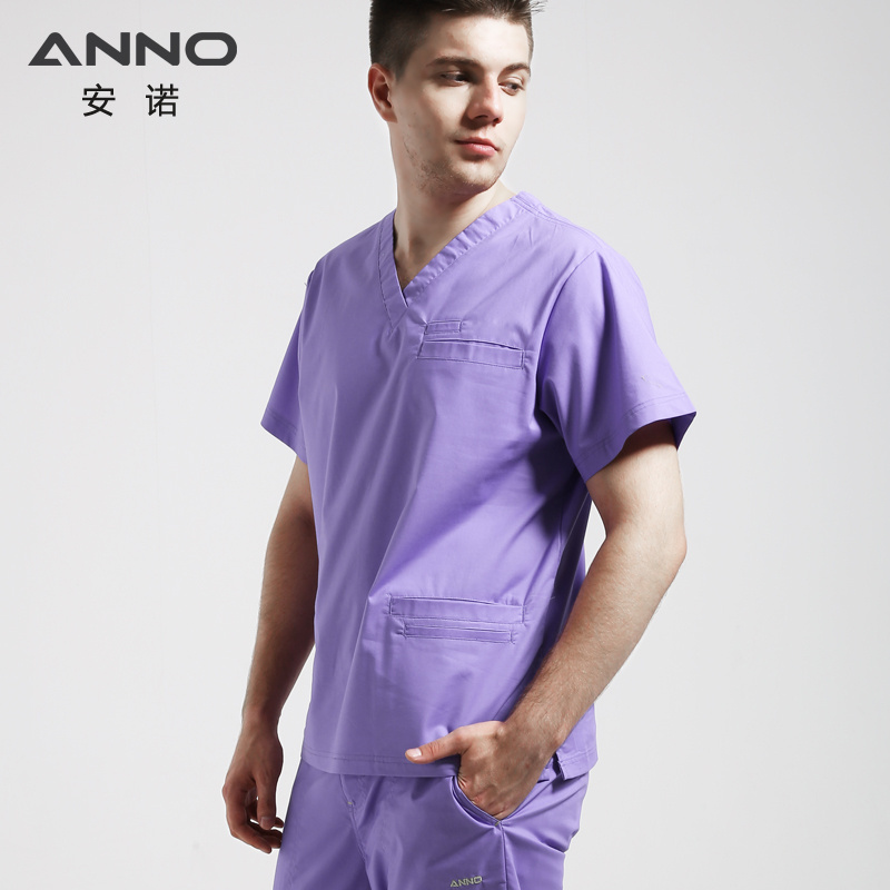 ANNO 2021 Medical Scrubs Clothing Uniform Dropshipping V Neck Poly Cotton Nursing Uniform Nurse Medical Scrubs Design