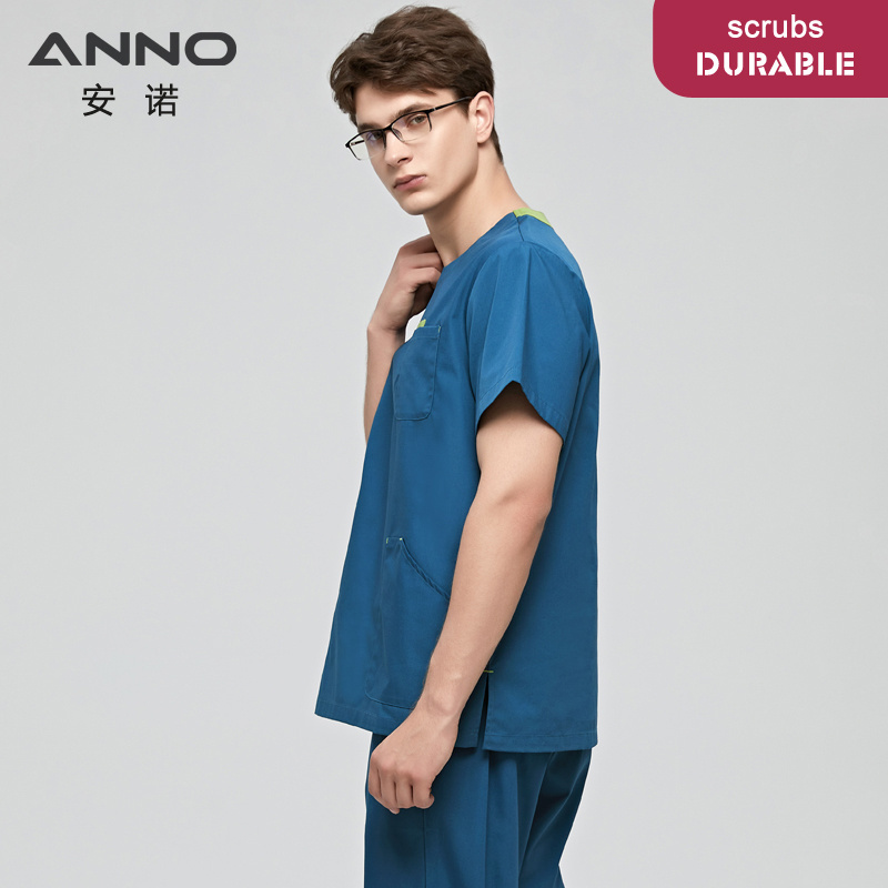 ANNO Medical Scrubs for MEN WOMEN V Neck Nurse Uniform scrub top and pants Uniform