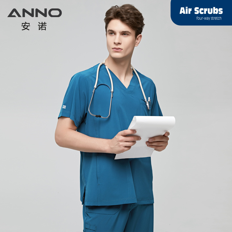 Medical Hospital Short Sleeve Tops Jogger Pants Nursing Scrub Uniforms Unisex Nurse Scrubs Set