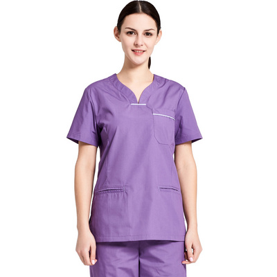 Summer Nurse Scrub Suit Designs Womens Medical Scrubs Hospital Uniform Hotel Design Spa Uniform for Hospital Black Hand Scrubs