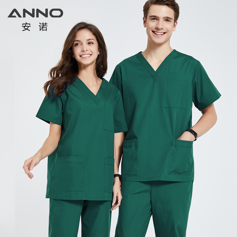 ANNO High Quality Overweight Size Hospital Clinic Doctor Surgical Nurse Uniform Unisex