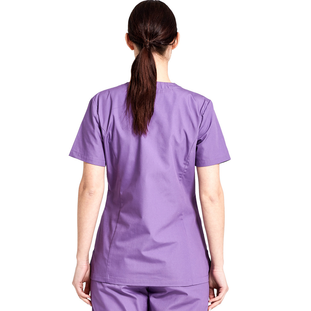 Summer Nurse Scrub Suit Designs Womens Medical Scrubs Hospital Uniform Hotel Design Spa Uniform for Hospital Black Hand Scrubs