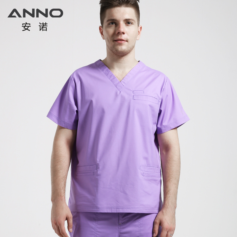 ANNO 2021 Medical Scrubs Clothing Uniform Dropshipping V Neck Poly Cotton Nursing Uniform Nurse Medical Scrubs Design