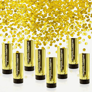 Wholesale MINI Gold Confetti Poppers Cannons for Wedding New Year's Kids Fun Party Supplies Decorations and Favors