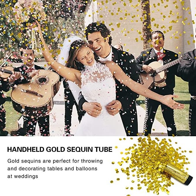 Wholesale MINI Gold Confetti Poppers Cannons for Wedding New Year's Kids Fun Party Supplies Decorations and Favors