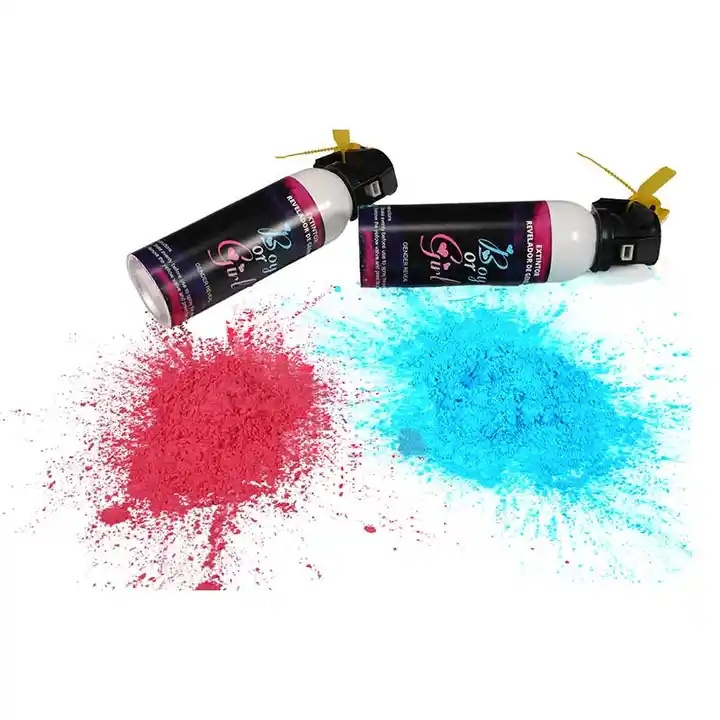 Hot Sale Boy Or Girl Gender Reveal Pink Blue Corn powder Fire Extinguishers For Gender Reveal Party Spray