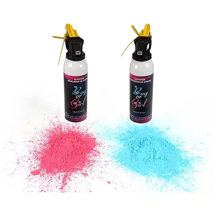 Hot Sale Boy Or Girl Gender Reveal Pink Blue Corn powder Fire Extinguishers For Gender Reveal Party Spray