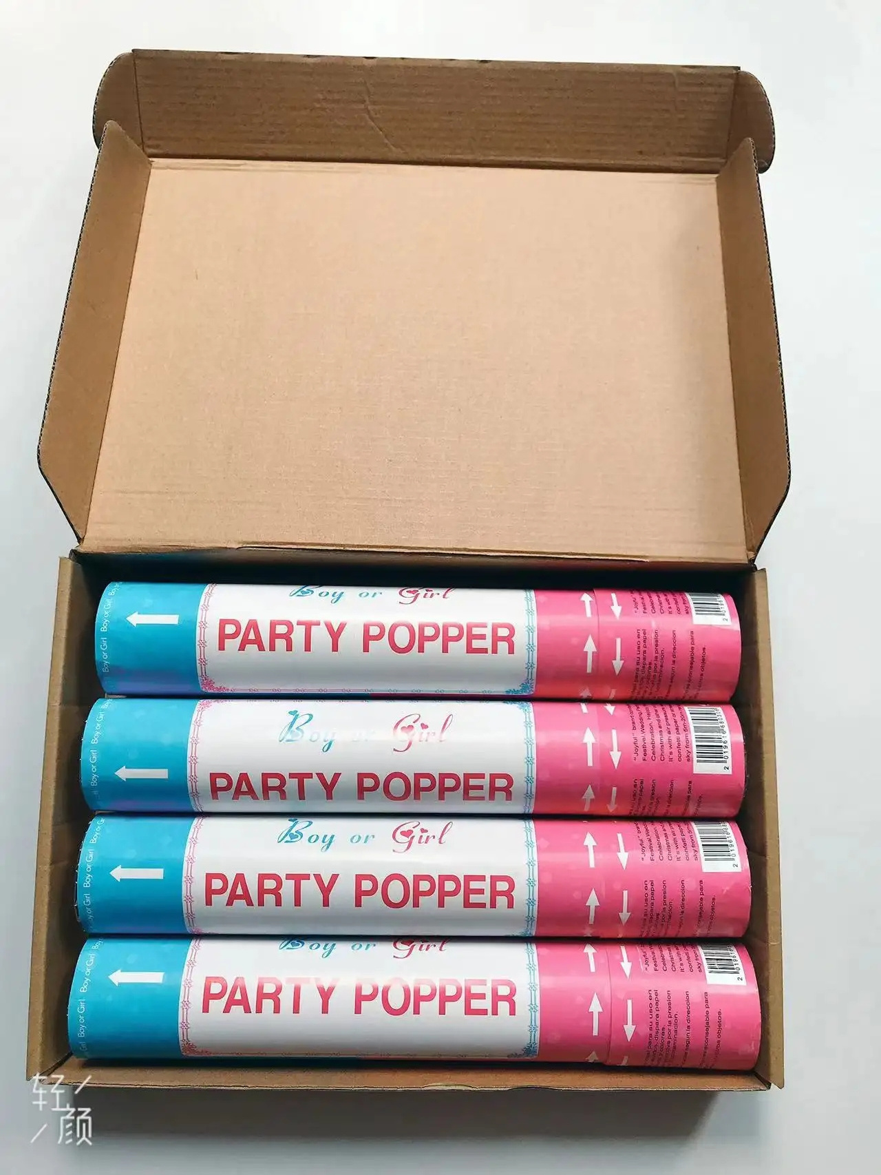 4 Pack Gender Reveal Powder Cannon Biodegradable Party Shooter Confetti Cannon