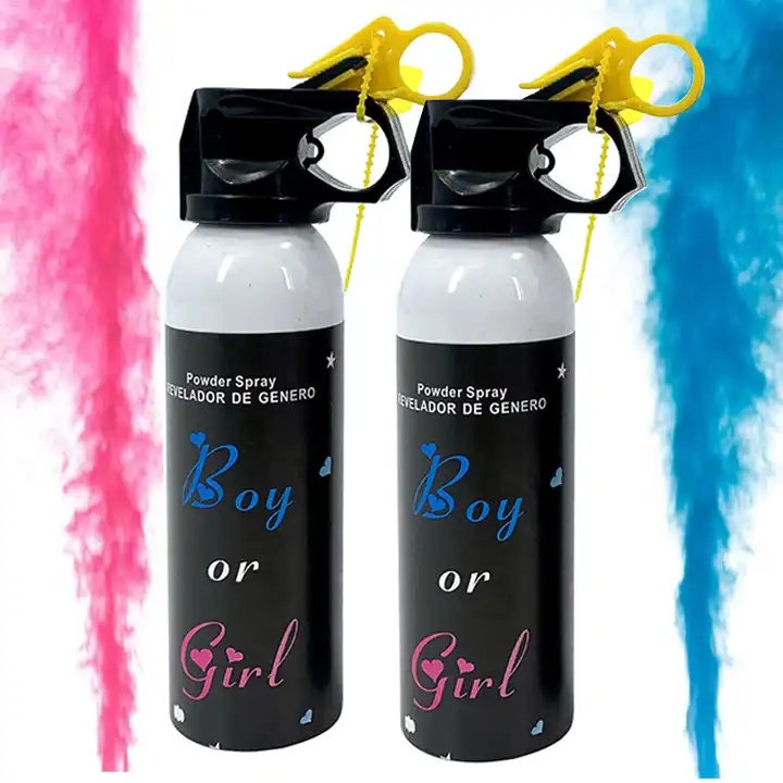 Hot Sale Boy Or Girl Gender Reveal Pink Blue Corn powder Fire Extinguishers For Gender Reveal Party Spray