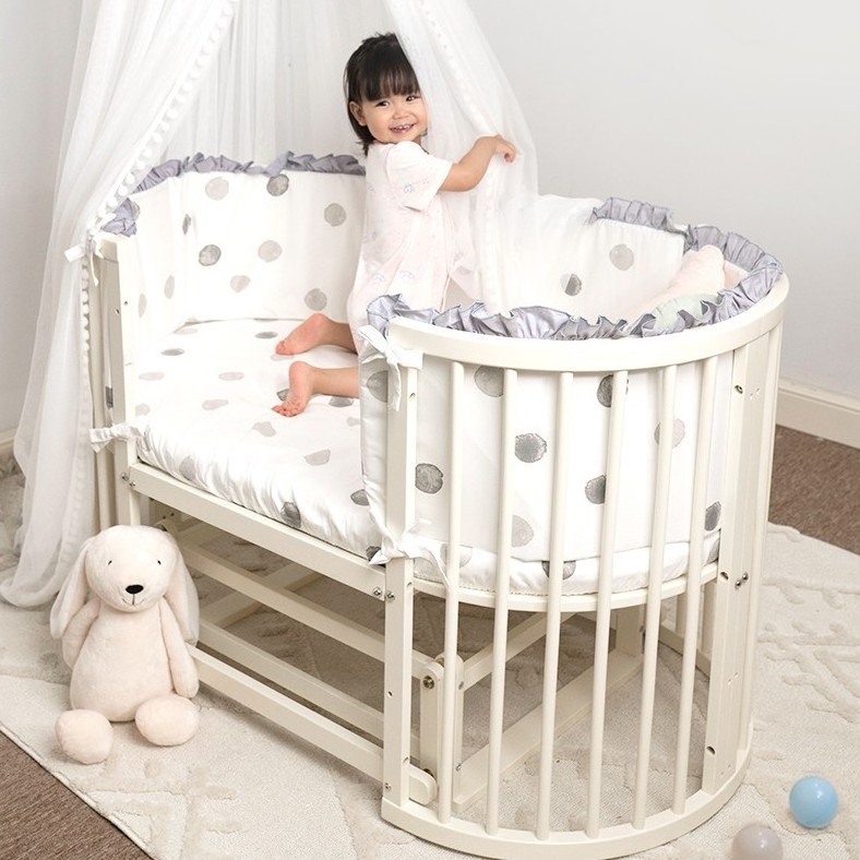 New Product Custom Cradle Swing Sleepingtwins Babies Wooden Crib Baby Cot Bed For Twins