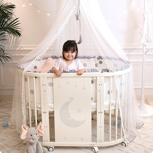 New Product Custom Cradle Swing Sleepingtwins Babies Wooden Crib Baby Cot Bed For Twins