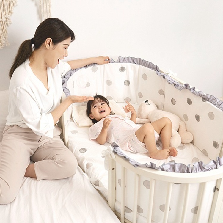 New Product Custom Cradle Swing Sleepingtwins Babies Wooden Crib Baby Cot Bed For Twins