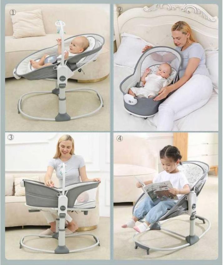 mecedora multifuncional caballo para bebe vibradora Music Canvas Cradle Swing Chair Hanging Baby Electric Rocker And Bouncer