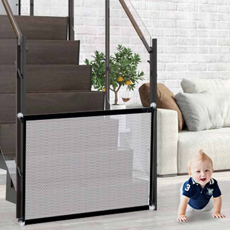 Magnetic Automatic Folding Fence Indoor Door Wide Playground Wide Function Walk Through Baby Gates