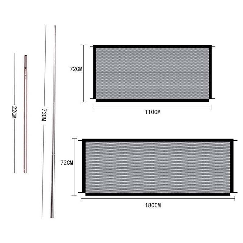 Magnetic Automatic Folding Fence Indoor Door Wide Playground Wide Function Walk Through Baby Gates