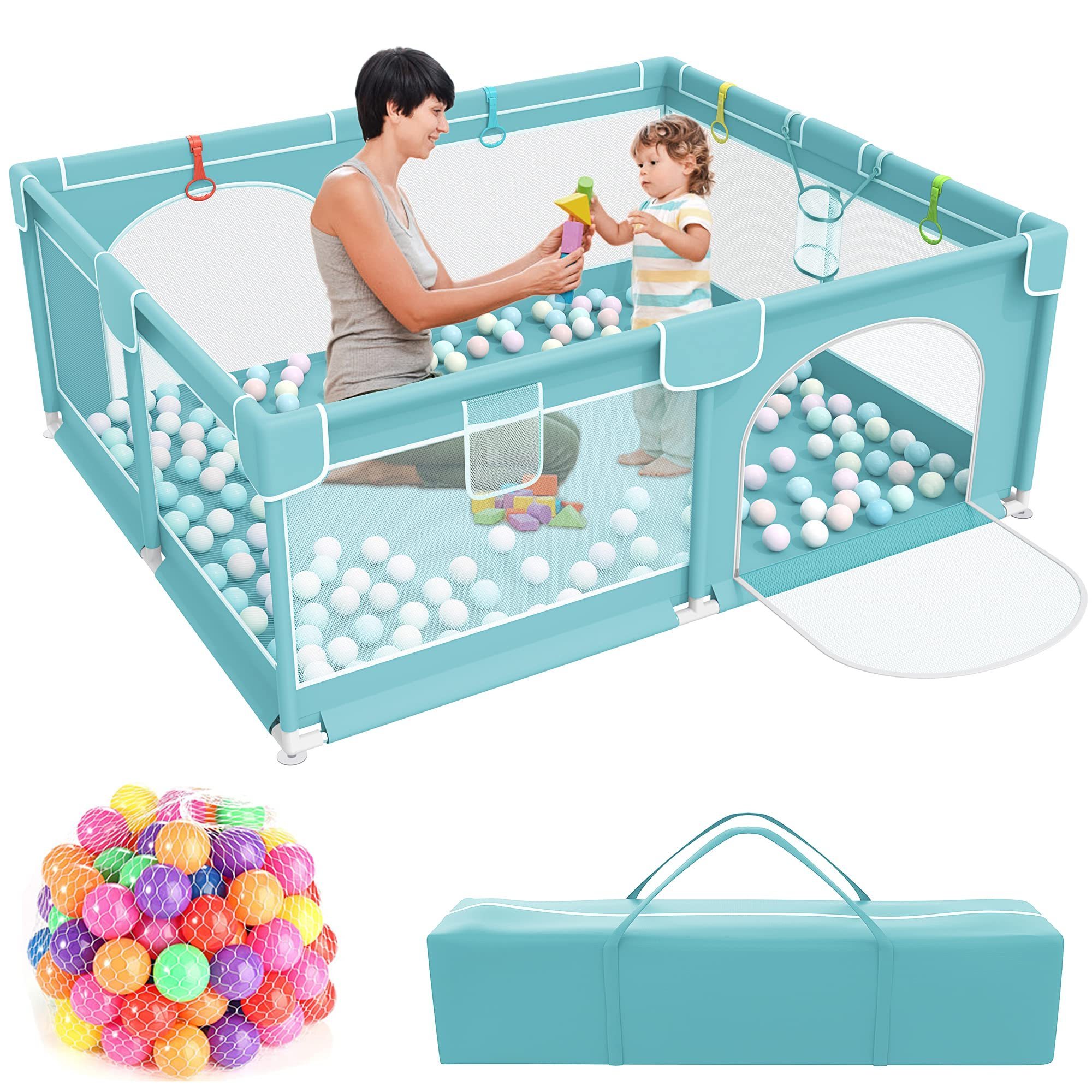 Foldable Plastic Playard baby game corrals Portable Indoor Outdoor Pen Play floor Safety Fence Children Cool Baby Playpen