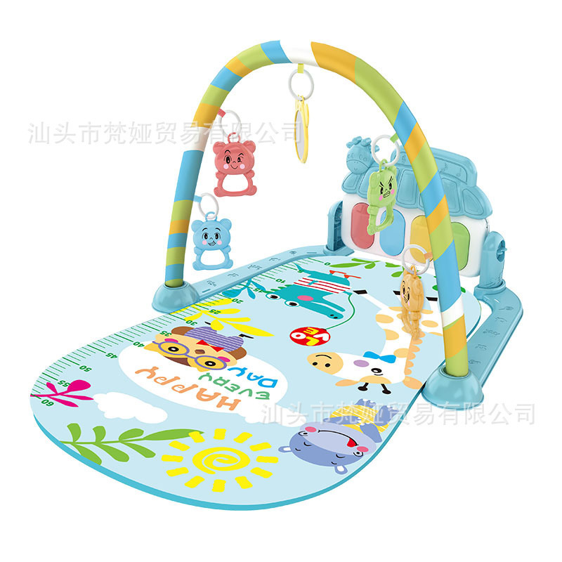 house activity safety mat inflatable educational toddler baby play gym with hanging teether toy