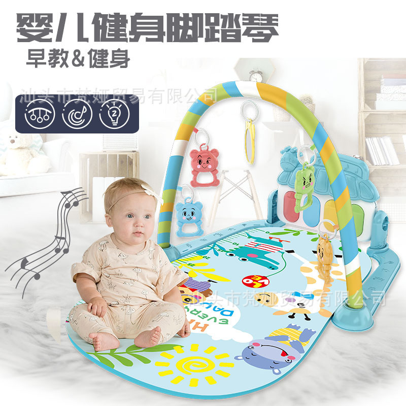 house activity safety mat inflatable educational toddler baby play gym with hanging teether toy