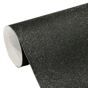 Anolly Auto Decoration Wraps Black Frosted Flashing Film Car Stickers 1.52 x 30 M Vehicle Body Glittery Vinyl