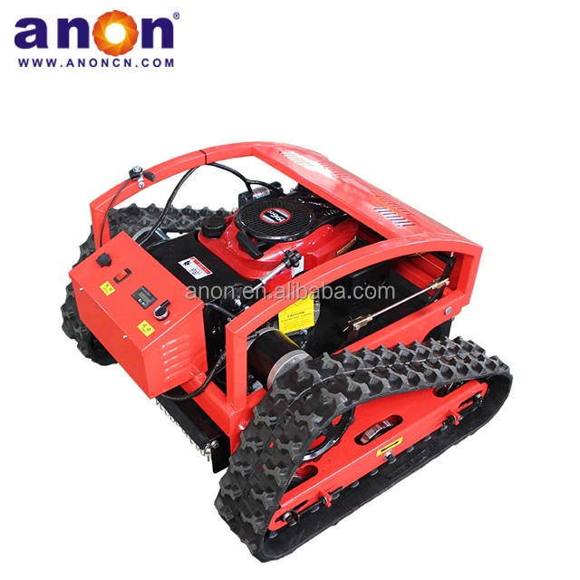 ANON brush cutter machine grass trimmer track type with remote control grass cutters battery grass cutter remote