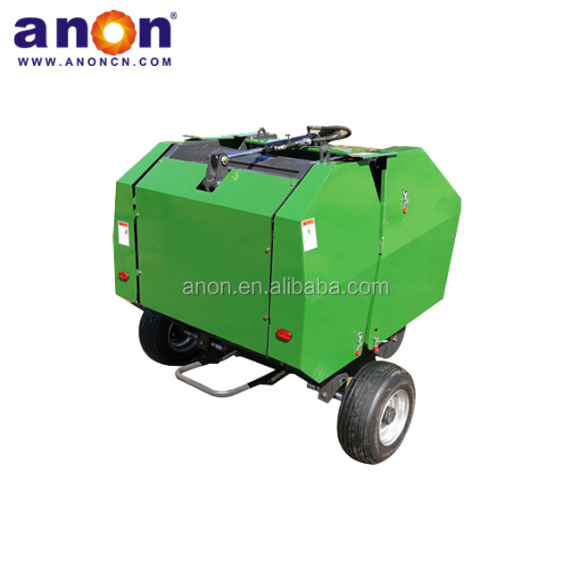 ANON self-propelled  mini round hay baler double chamber baler pine straw baler for sale