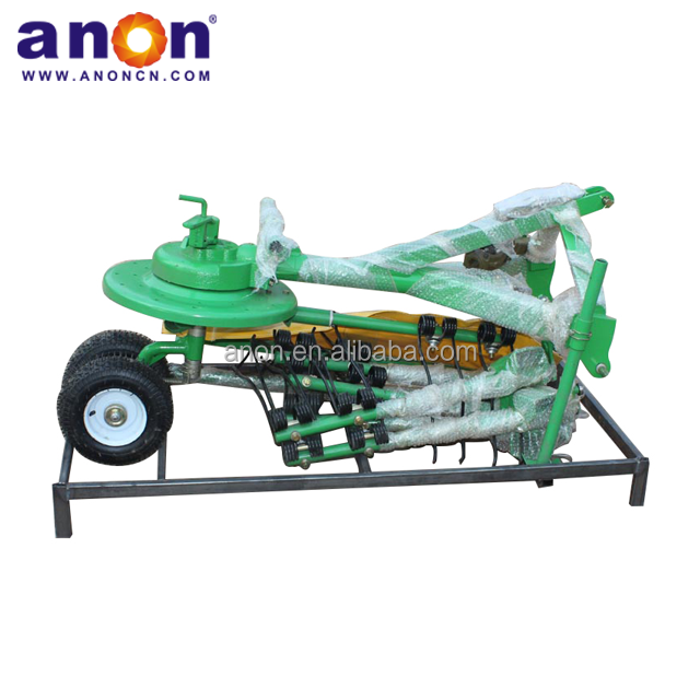 ANON mini 3 Point Single Rotary Hay Rake for tractor mounted rotary hay tedder rake