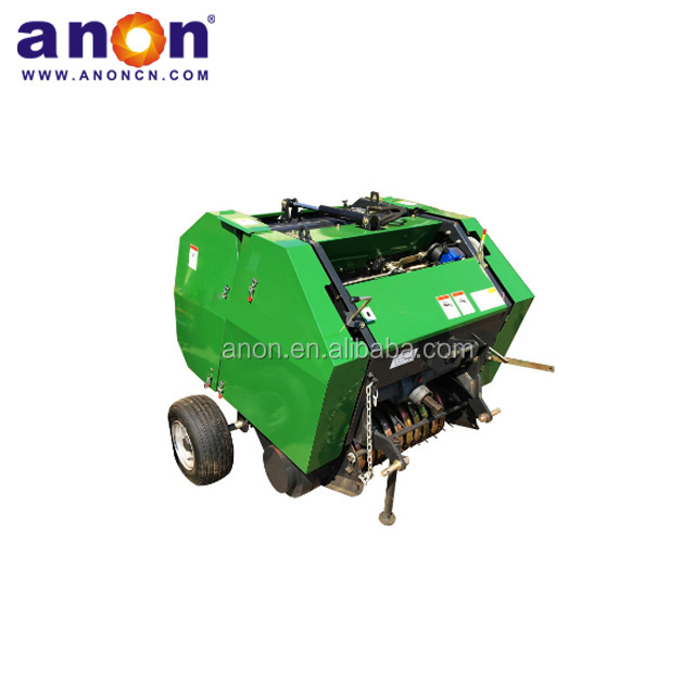 ANON self-propelled  mini round hay baler double chamber baler pine straw baler for sale