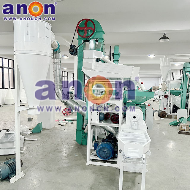 ANON 15S Automatic Rice Mill Price In Nepal Rubber Roller Huller machine Combine Rice Miller Rice Milling Machines