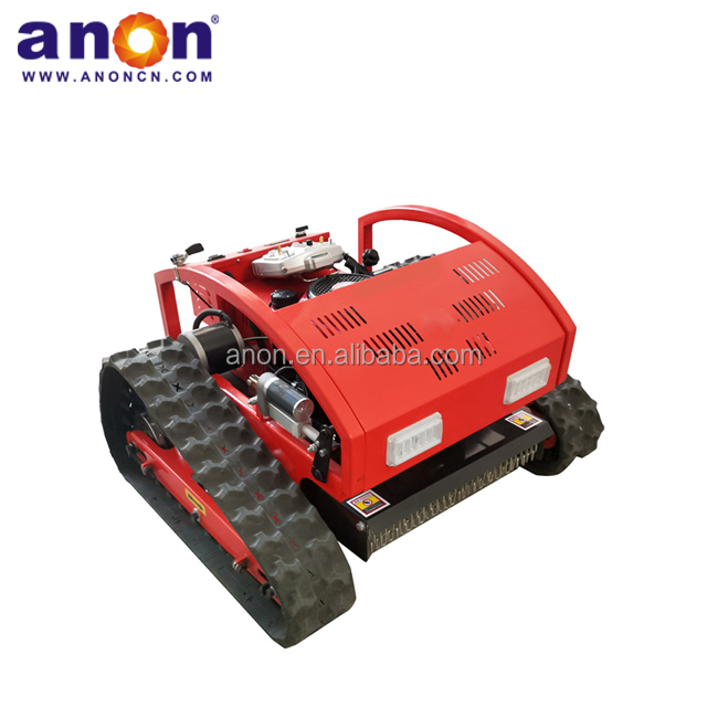 ANON brush cutter machine grass trimmer track type with remote control grass cutters battery grass cutter remote