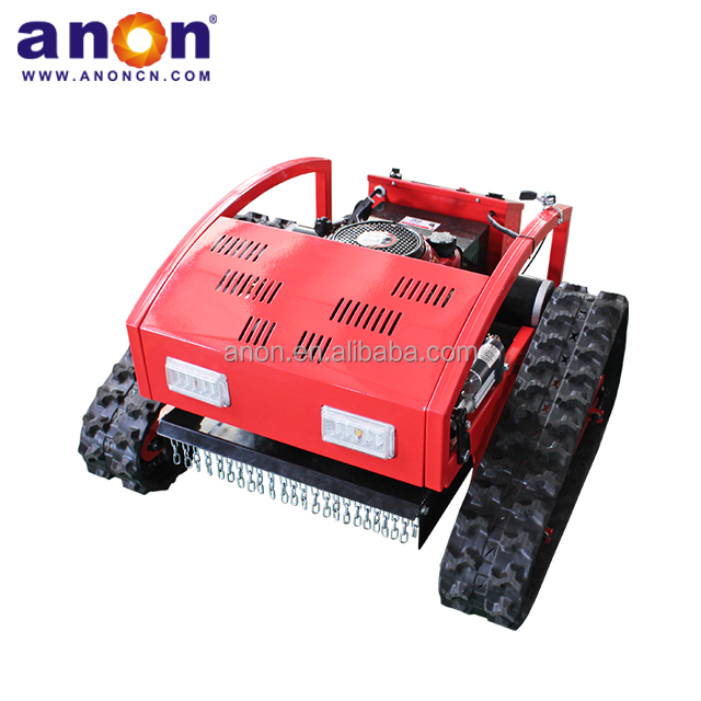 ANON brush cutter machine grass trimmer track type with remote control grass cutters battery grass cutter remote