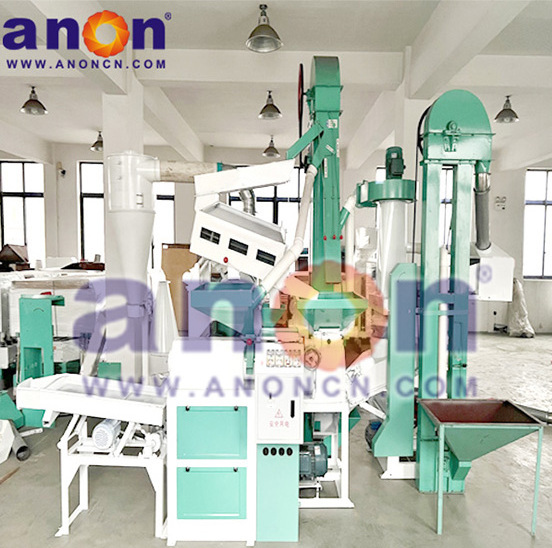 ANON 15S Automatic Rice Mill Price In Nepal Rubber Roller Huller machine Combine Rice Miller Rice Milling Machines