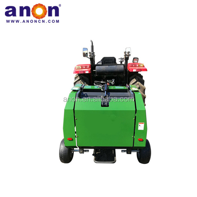 ANON self-propelled  mini round hay baler double chamber baler pine straw baler for sale