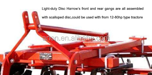 ANON harrow disc 26 inch Tractor Plough disc harrow price 4ft 5ft 6ft 7ft 3 Point Disc Harrow