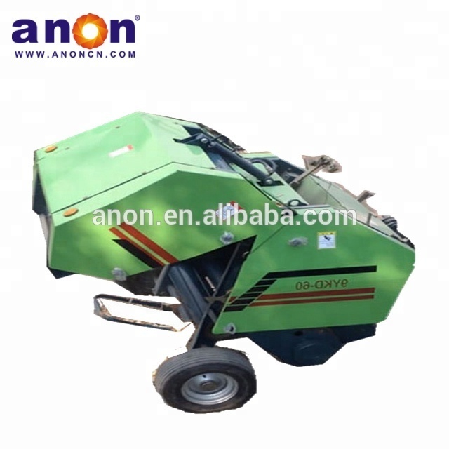 ANON Agriculture Grass Straw manual Hay Baler Machine Mini Round Baler