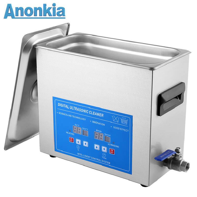 6L Digital Heated Ultra Sonic Cleaning Bath Single Frequency Ultrasonic Cleaner Machine for Lab