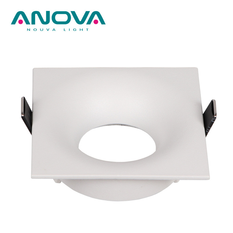 Aluminum Alloy Square Downlight Housing GU10 Spot Light Fixture Recessed LED Down Light Fitting