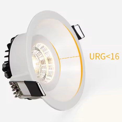 Anti glare cob downlight light dimmable deep antiglare downlights 7watt IP44 recessed LED down light