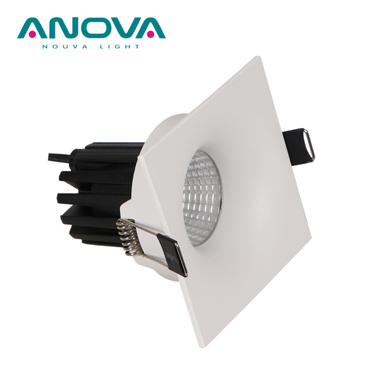 Aluminum Alloy Square Downlight Housing GU10 Spot Light Fixture Recessed LED Down Light Fitting