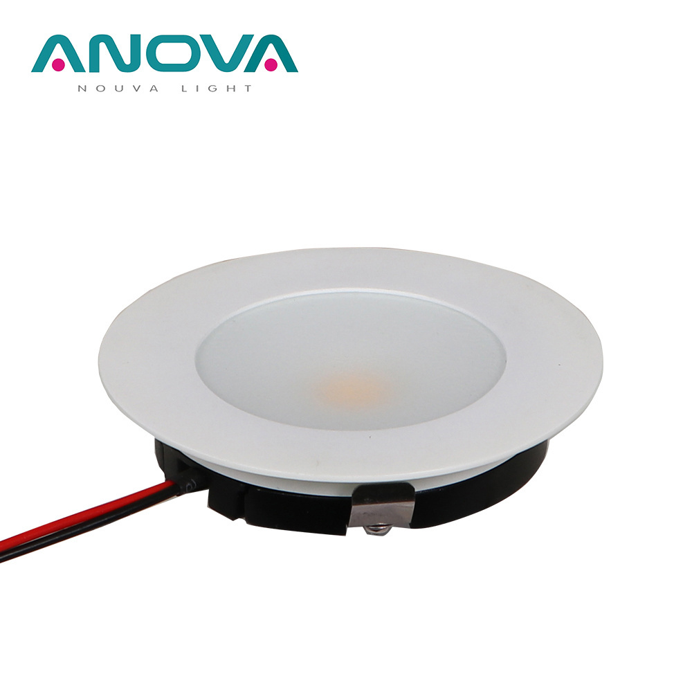 Ultra slim LED cabinet light IP44 waterproof big beam angle surface/recessed mini spotlight