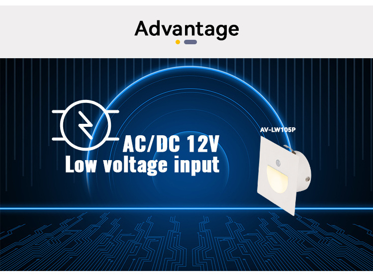 led motion sensor cabinet light Smart aluminum fixed Mini recessed 1W Square LED Stair Step Light