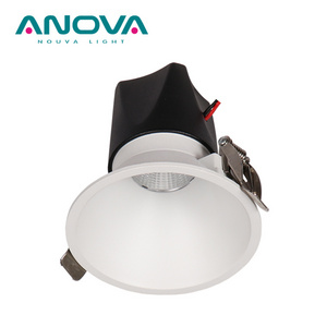 Anti-glare IP20 UGR 19 Recessed Aluminum Fixed Directional 9W Downlight dimmable Light COB Spot Light