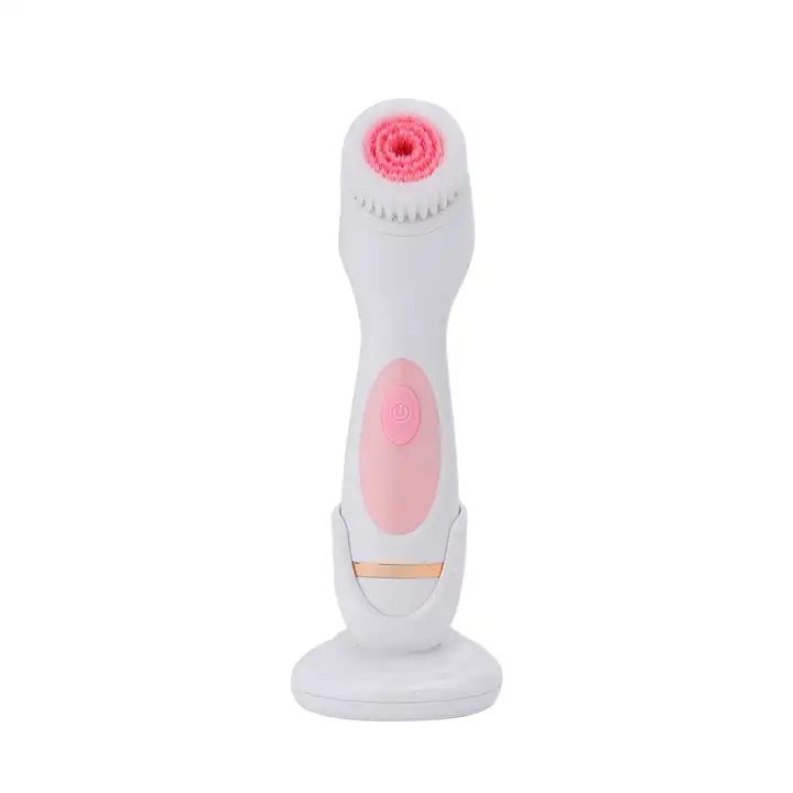 IPX6 Waterproof Handheld Electric Silicone Face Cleanser Brush 3 in 1 Facial Spin Brush Personal Care Electric Facial Brush