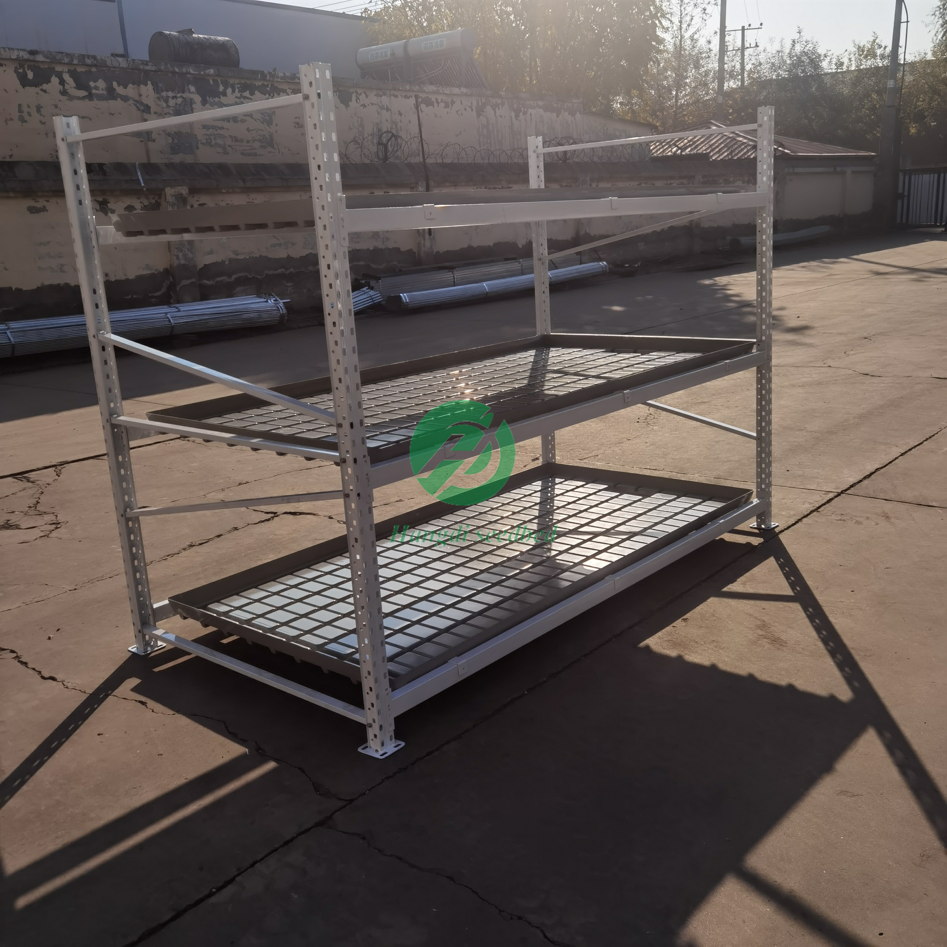 agriculture greenhouse hydroponic rolling bench 4x8 flood trays grow tables ebb and flow system flow Multi Layer Growing Seedbed