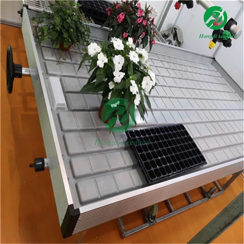 agriculture greenhouse hydroponic rolling bench 4x8 flood trays grow tables ebb and flow system flow Multi Layer Growing Seedbed