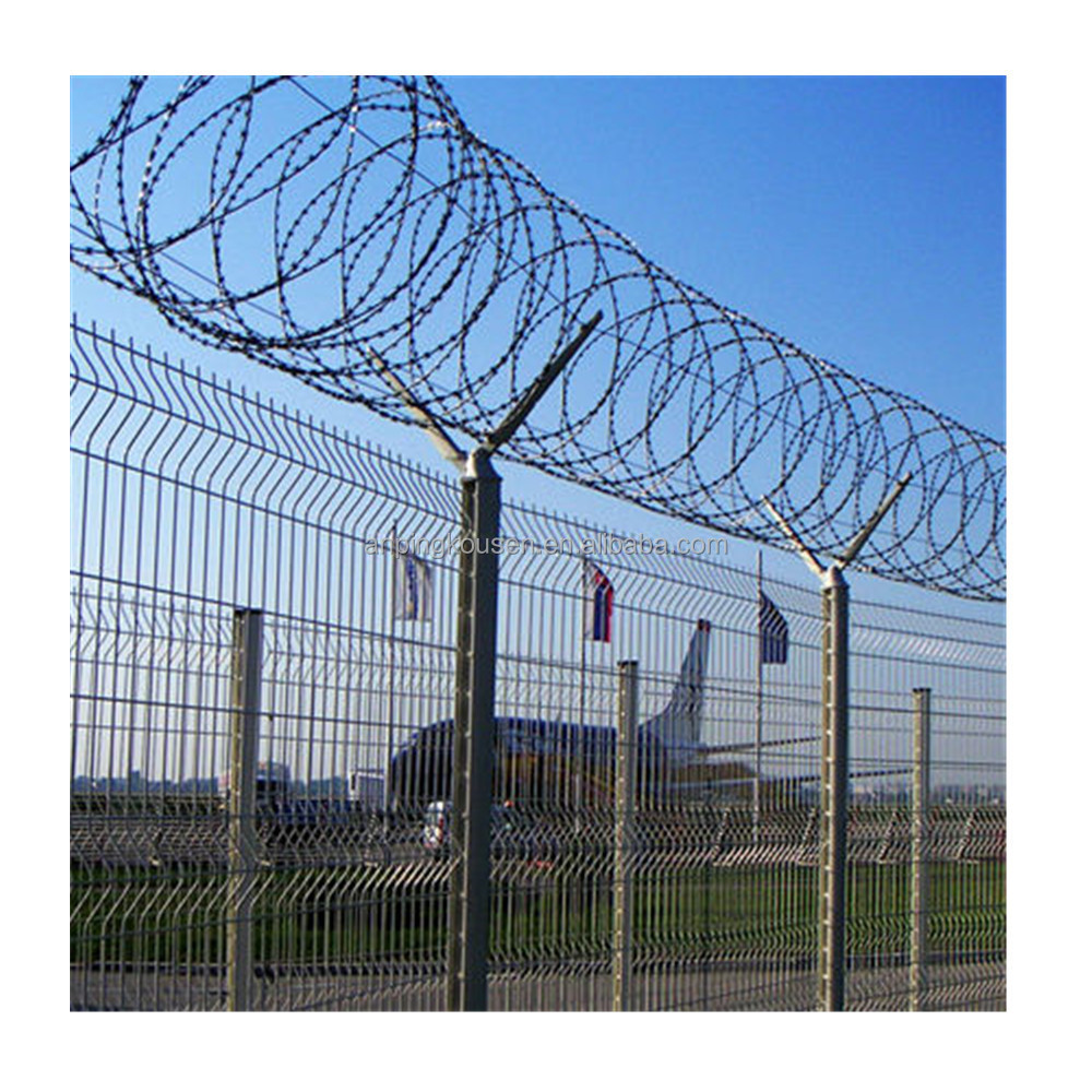 Best Price Airport Fence 3D wire mesh fence board decorative garden fences