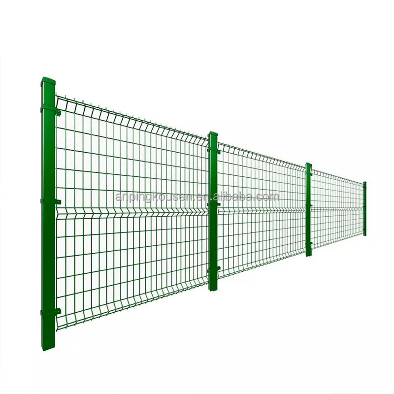 Curved Welded Wire Mesh Garden Border Fence Cheap Price Decorative 3D Metal Steel Fencing, Trellis & Gates