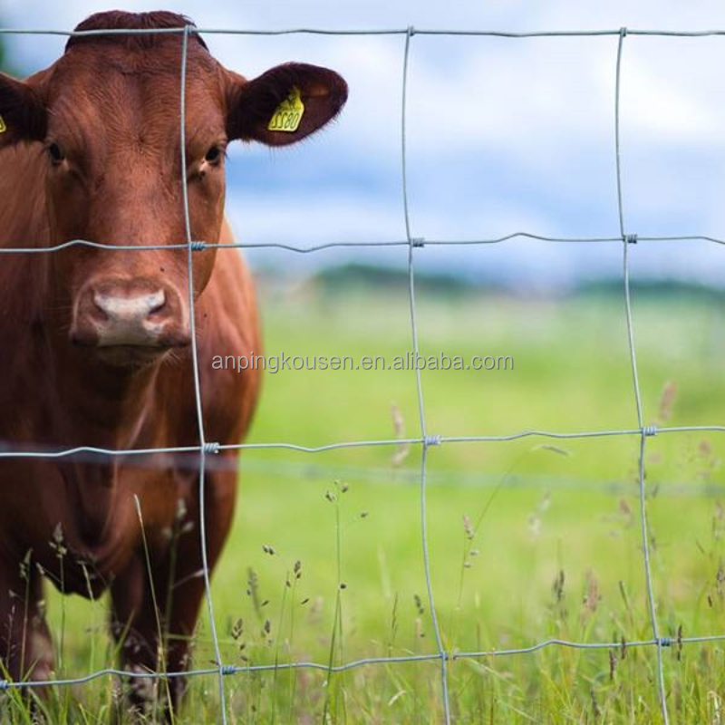 Galvanized 4ft 5ft 6ft 8ft Height Pasture Fence Goat Farming Grassland Cheap Field Fence