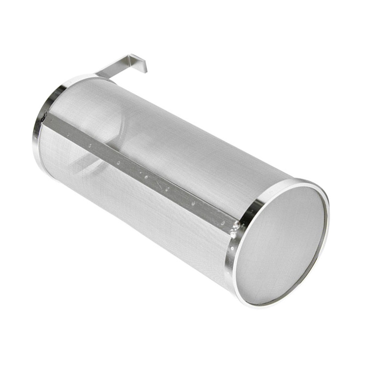 High quality Stainless Steel Hop Strainer 300 Micron Mesh Beer Filter Cartridge for Home Brewing