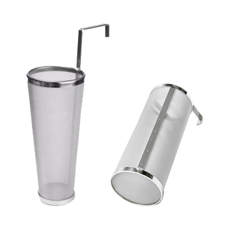 High quality Stainless Steel Hop Strainer 300 Micron Mesh Beer Filter Cartridge for Home Brewing