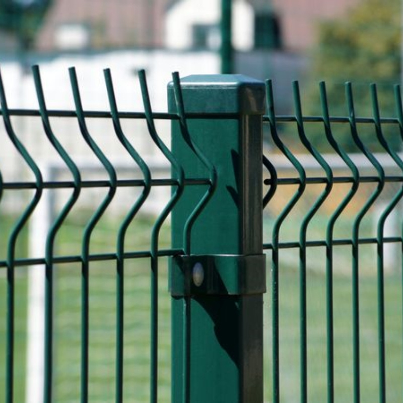 PVC coated 3D curved fence 50 * 200mm Wire mesh fence board factory garden welded mesh fence for sale